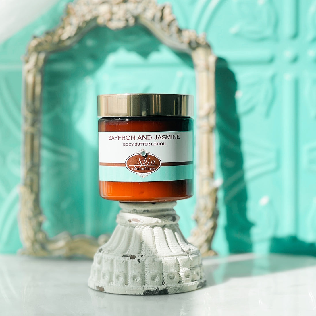 SAFFRON AND JASMINE scented waterfree silicone free Vegan Body Butter