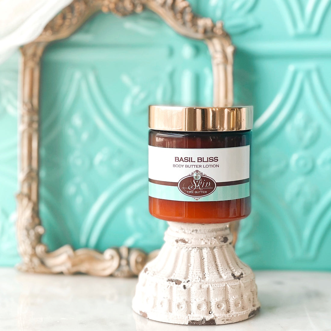 BASIL BLISS scented waterfree silicone free Vegan Body Butter