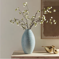 RUMIE A LA CARTE - Home Decor - Tall Coastal Blue Stone Textured Vase