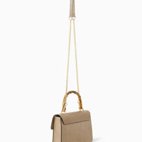 SKIN LIKE BUTTER & CO ~ LIFESTYLE - Bamboo Top Handle Croc leather cross body bag