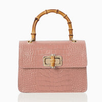 SKIN LIKE BUTTER & CO ~ LIFESTYLE - Bamboo Top Handle Croc leather cross body bag