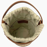 SKIN LIKE BUTTER & CO ~ LIFESTYLE - Italian Made Bamboo and Leather Resort Bucket Bag