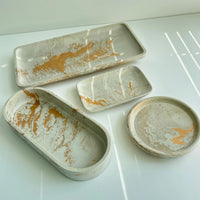 Skin Like Butter & Co boutique - Fancy Concrete Soap Dish, Sponge Caddy, Bath accessories tray