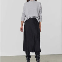 SKIN LIKE BUTTER & CO ~ LIFESTYLE - EASY ELEGANCE Essential Black and Cream Silk Skirt