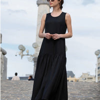 SKIN LIKE BUTTER & CO ~ LIFESTYLE - EASY ELEGANCE Essential Black and Taupe Sundress
