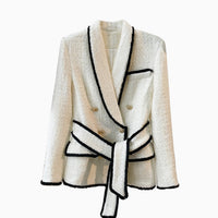 SKIN LIKE BUTTER & CO ~ LIFESTYLE - EASY ELEGANCE Essential Cream and Black Tweed Short Set