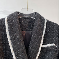 SKIN LIKE BUTTER & CO ~ LIFESTYLE - EASY ELEGANCE Essential Cream and Black Tweed Short Set