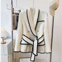 SKIN LIKE BUTTER & CO ~ LIFESTYLE - EASY ELEGANCE Essential Cream and Black Tweed Short Set