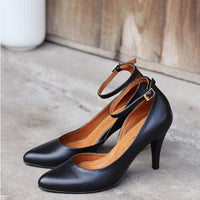 SKIN LIKE BUTTER & CO ~ LIFESTYLE - EASY ELEGANCE Essential Black Medi Heel Leather Pump