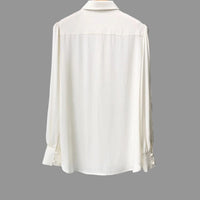 SKIN LIKE BUTTER & CO ~ LIFESTYLE - EASY ELEGANCE Essential Cream Silk Collared Shirt