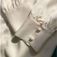 SKIN LIKE BUTTER & CO ~ LIFESTYLE - EASY ELEGANCE Essential Cream Silk Collared Shirt