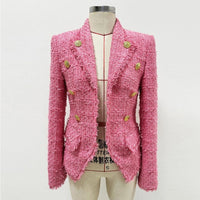 SKIN LIKE BUTTER & CO ~ LIFESTYLE - Fushia tweed fitted blazer