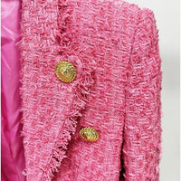 SKIN LIKE BUTTER & CO ~ LIFESTYLE - Fushia tweed fitted blazer