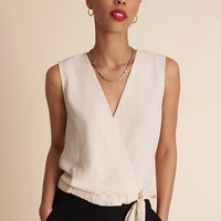 SKIN LIKE BUTTER & CO ~ LIFESTYLE - V-neck cream wrap blouse