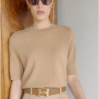 SKIN LIKE BUTTER & CO ~ LIFESTYLE - Camel Essential Basic Cashmere Sweater