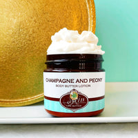 CHAMPAGNE AND PEONY scented waterfree silicone free Vegan Body Butter