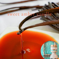 SWEET AMBER VANILLA scented pumpkin and shea butter sugar body scrub
