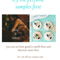 PERFUME SAMPLE SET - 19 piece DEEP and SULTRY Scents Collection, plus 3 Free Samples