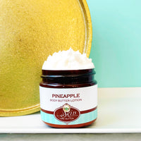 PINEAPPLE scented thick luxurious Body Butter in 2 oz to 16 oz jars or bottles
