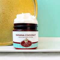 BANANA COCONUT scented water free, vegan non-greasy Skin Like Butter Body Butter