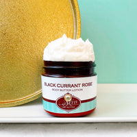 BLACK CURRANT ROSE scented water free, vegan non-greasy Body Butter Lotion