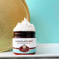 CHOCOLATE MINT scented waterfree silicone free Vegan Body Butter