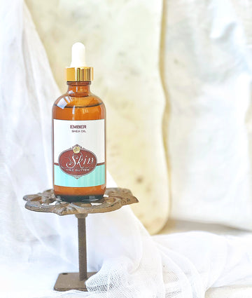 EMBER - Shea Body Oil -  in 4 oz amber bottles, highly moisturizing