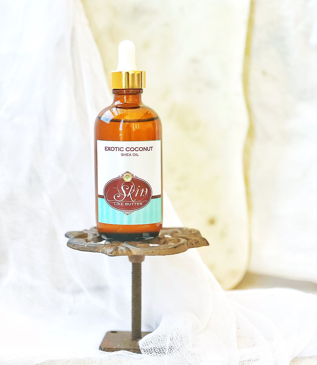 EXOTIC COCONUT - Shea Body Oil -in 4 oz amber bottles, highly moisturizing