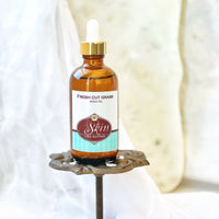 FRESH CUT GRASS - Shea Body Oil -in 4 oz amber bottles, highly moisturizing