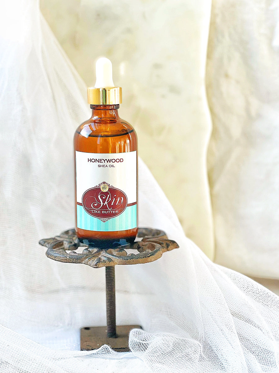 HONEYWOOD - Shea Oil -in  4 oz amber bottles, highly moisturizing