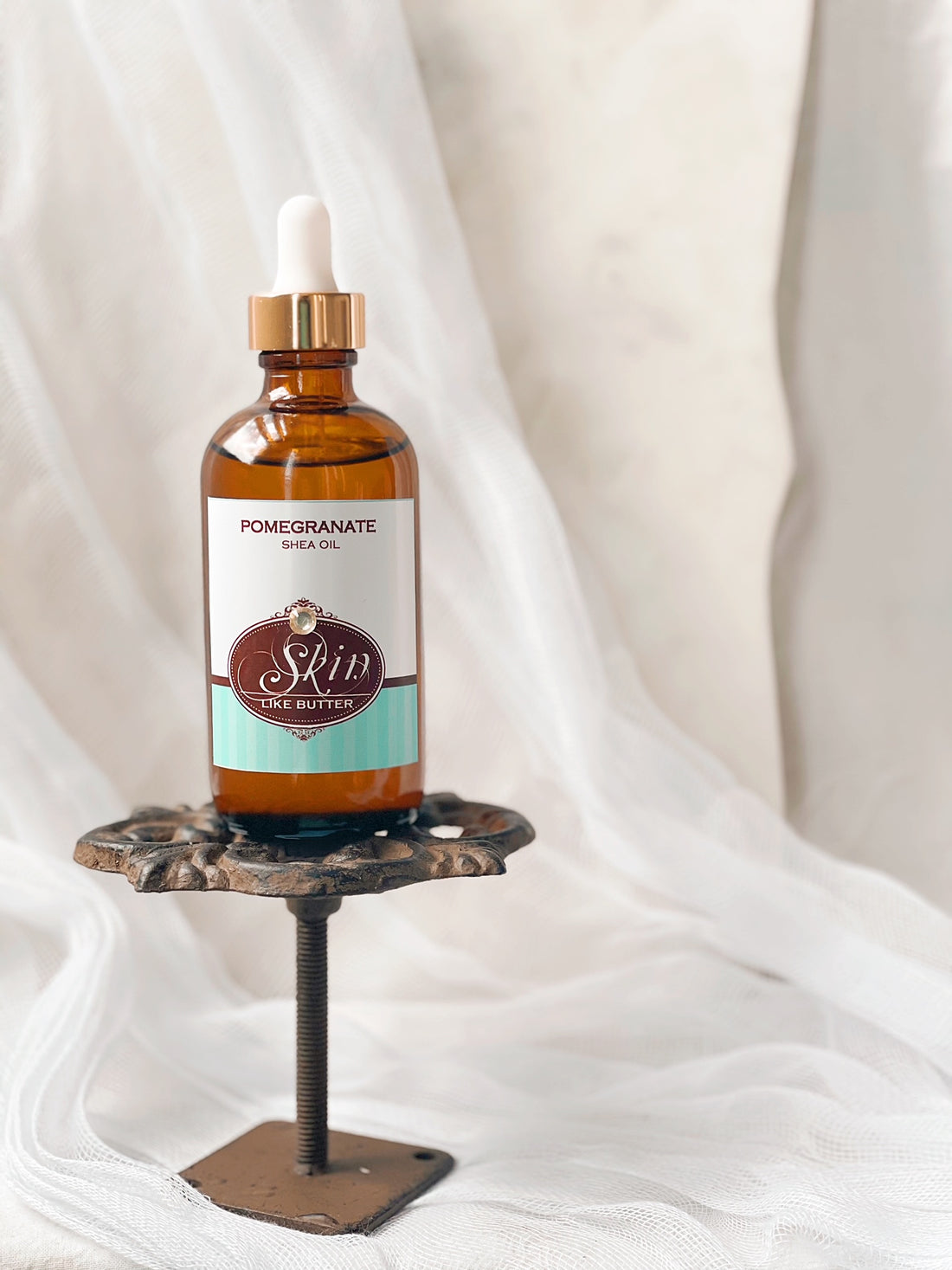 POMEGRANATE - Scented Shea Oil -  in 4oz bottles, skin moisturizer