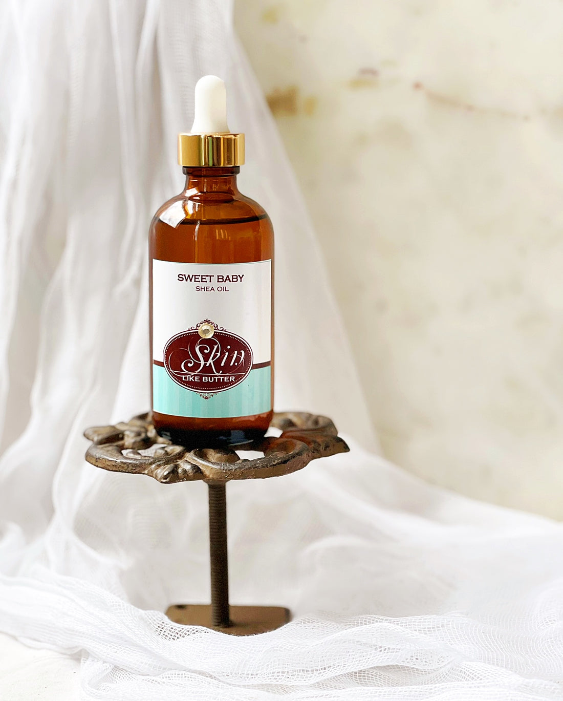 SWEET BABY - Scented Shea Oil - in 4oz amber bottles, skin moisturizer
