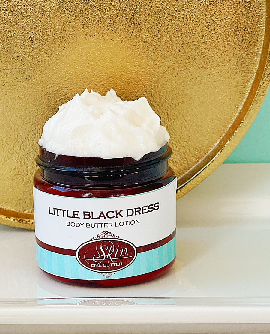 LITTLE BLACK DRESS scented thick luxurious Body Butter in 2 oz to 16 oz jars or bottles