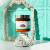 SAFFRON AND JASMINE scented thick luxurious Body Butter in 2 oz to 16 oz jars or bottles