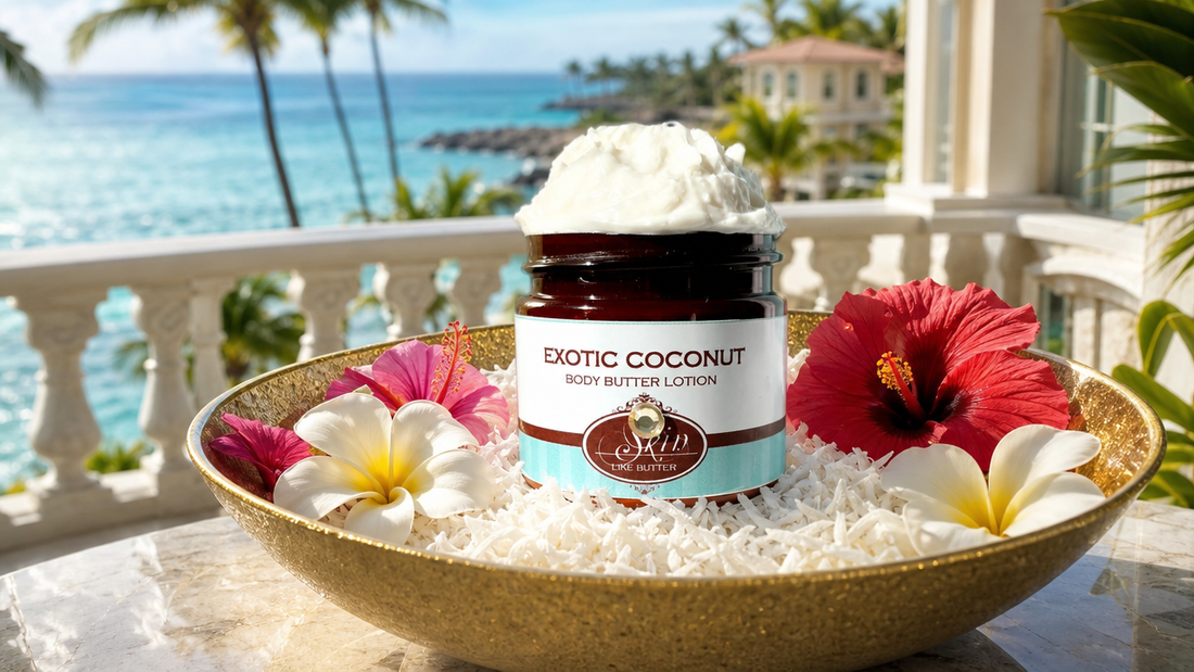 EXOTIC COCONUT scented waterfree silicone free Vegan Body Butter - best seller