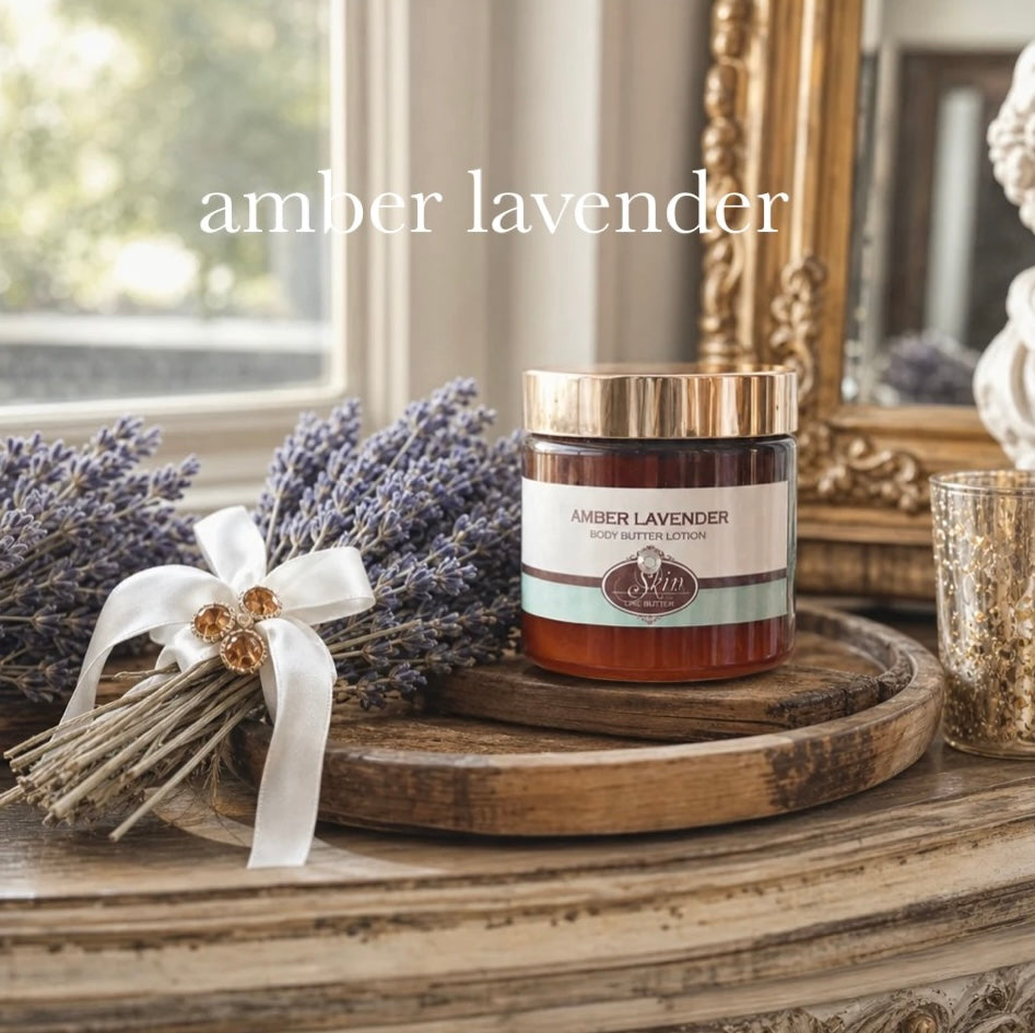 AMBER LAVENDER scented waterfree silicone free Vegan Body Butter