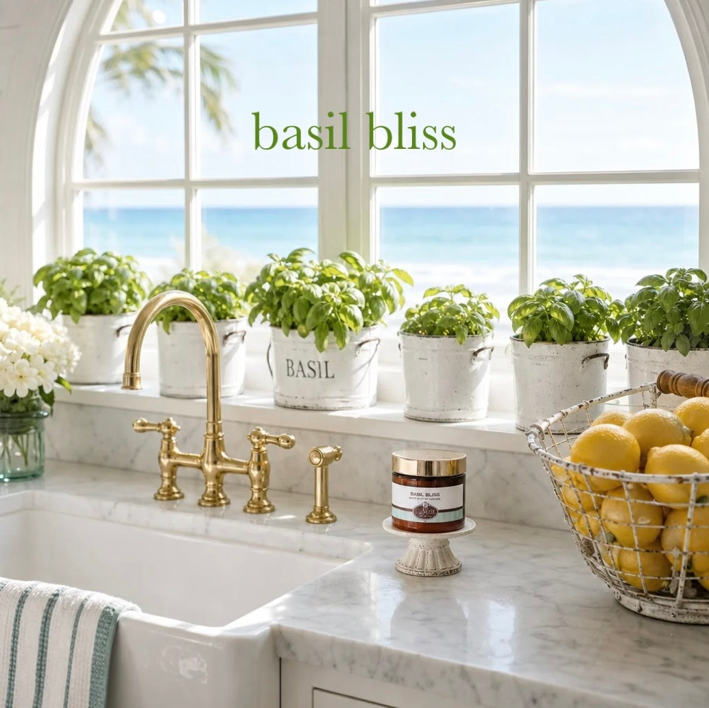 BASIL BLISS scented waterfree silicone free Vegan Body Butter