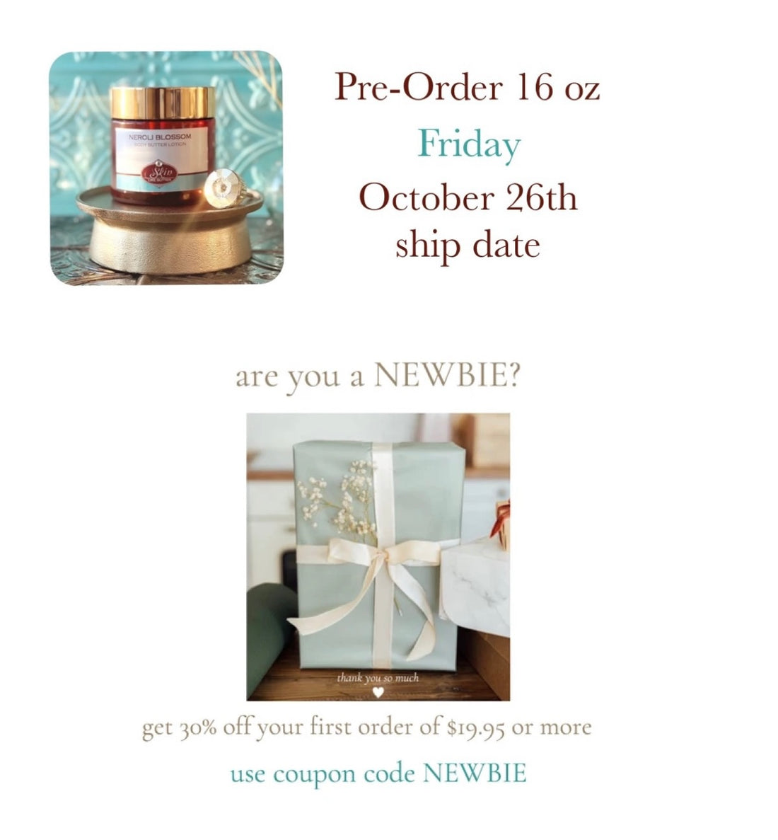 ARMOIRE scented water free, silicone free, Vegan Body Butter