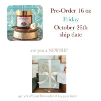 14 CARROT scented, waterfree, nongreasy, Vegan Body Butter in 2oz, 4oz, 8oz, and 16 oz jars