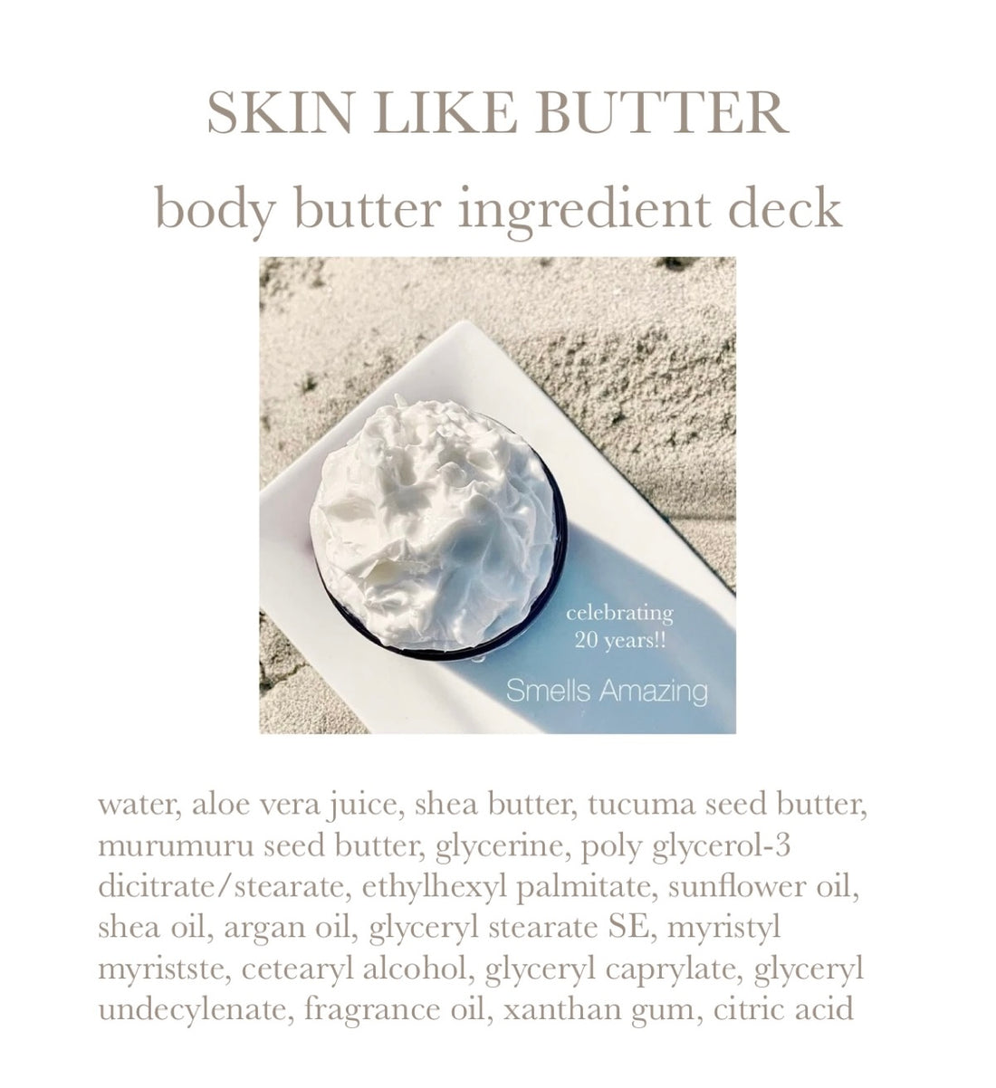 PISTACHIO VANILLA CREAM scented waterfree silicone free Vegan Body Butter