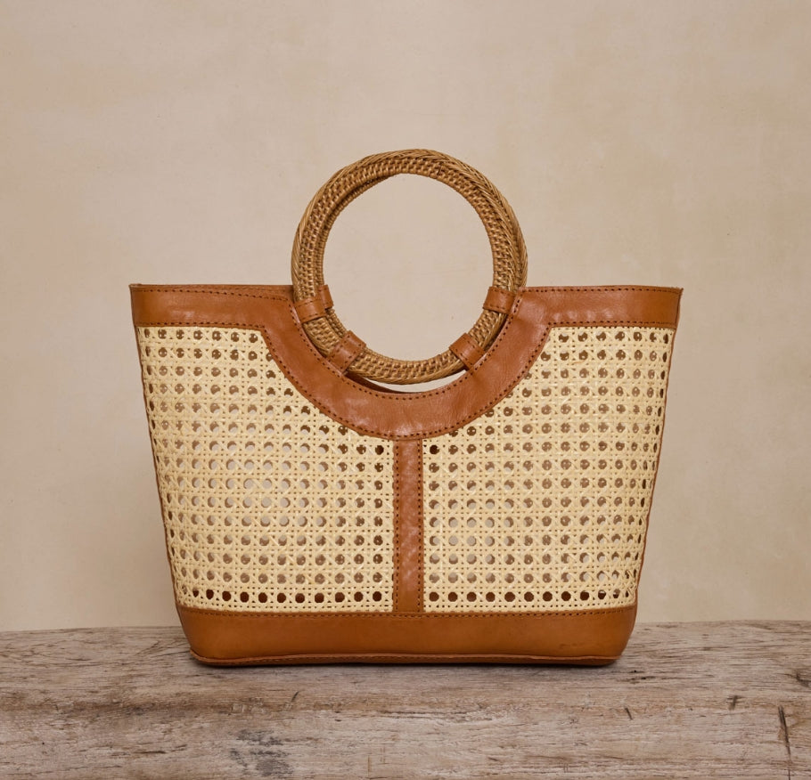 SKIN LIKE BUTTER & CO ~ LIFESTYLE - Cane Weave Resort Tote in Black or Brown
