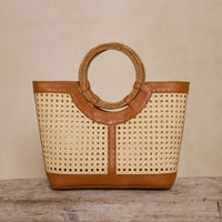SKIN LIKE BUTTER & CO ~ LIFESTYLE - Cane Weave Resort Tote in Black or Brown