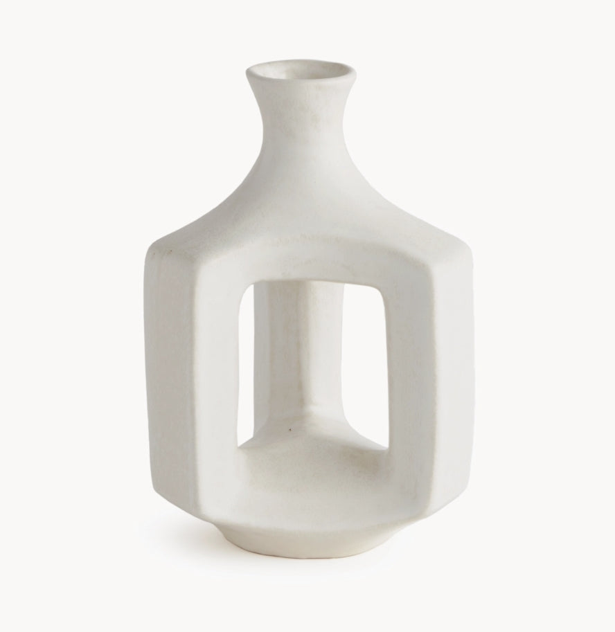 RUMIE A LA CART - Home Decor - WHITE Structural Modern Organic small vase