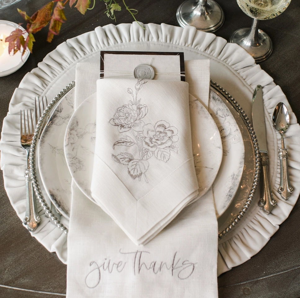 Skin Like Butter & Co ~ Statement Pieces for your TEA ~ by Arte Italica & Crown Linen Designs