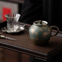 Skin Like Butter & Co boutique - Gold and Green Brewing Pot by Eisa Tea Company