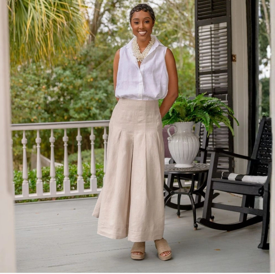 SKIN LIKE BUTTER & CO ~ LIFESTYLE - EASY ELEGANCE LINEN MAXI SKIRT