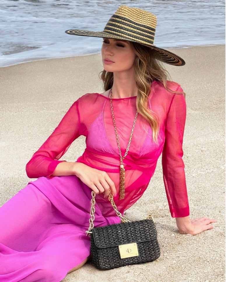 SKIN LIKE BUTTER & CO ~ LIFESTYLE - Eric Javits Raffia Resort Crossbody in Black or Cream