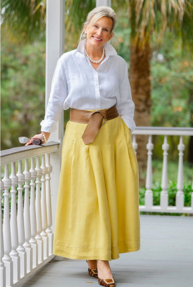 SKIN LIKE BUTTER & CO ~ LIFESTYLE - EASY ELEGANCE LINEN MAXI SKIRT