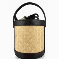 SKIN LIKE BUTTER & CO ~ LIFESTYLE - Italian Made Bamboo and Leather Resort Bucket Bag