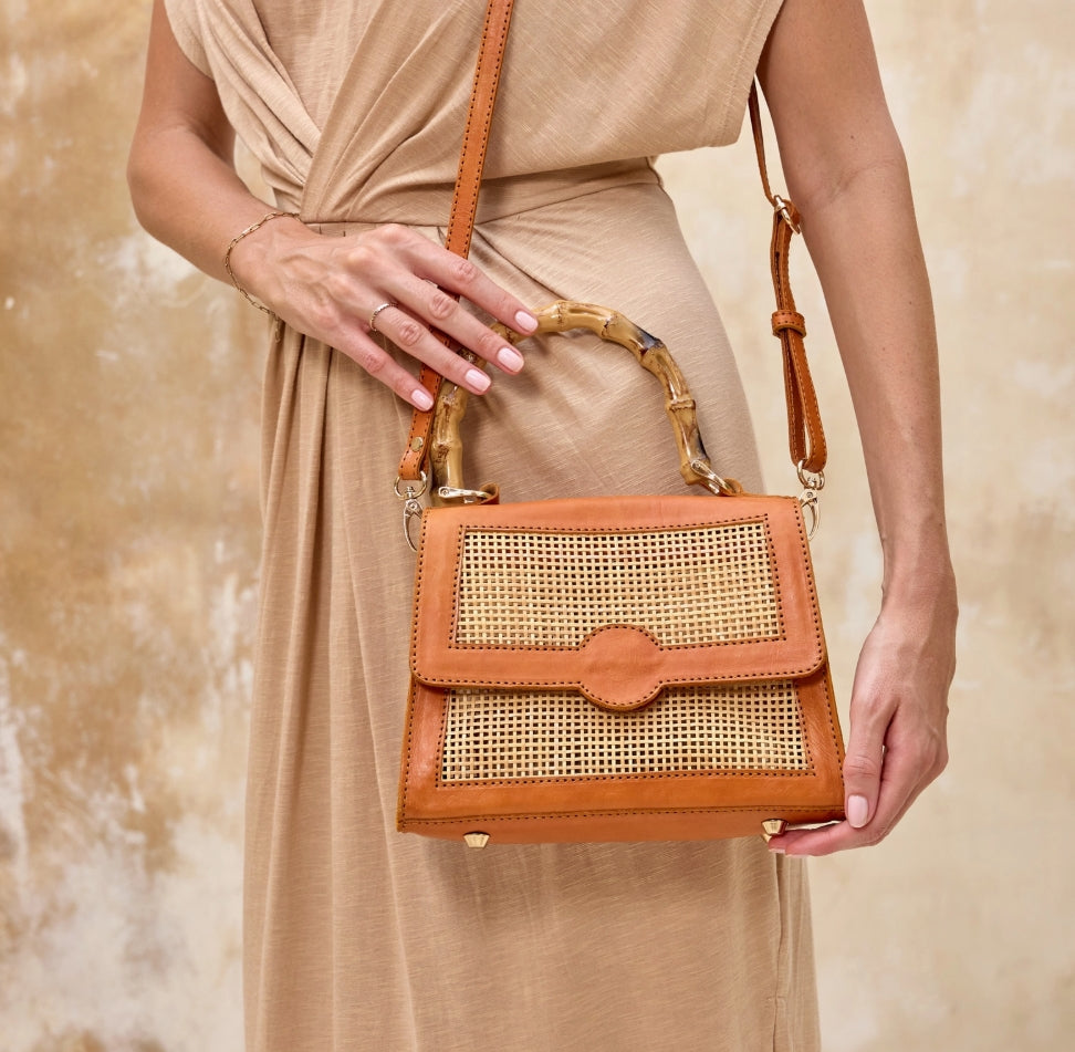 SKIN LIKE BUTTER & CO ~ LIFESTYLE - Rattan and Leather Resort Crossbody